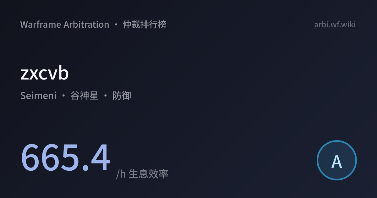 zxcvb · Seimeni 665.4/h | Warframe Arbitration